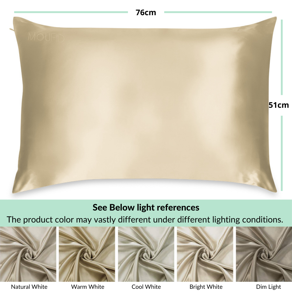Pure Mulberry Silk Pillowcase - Beige