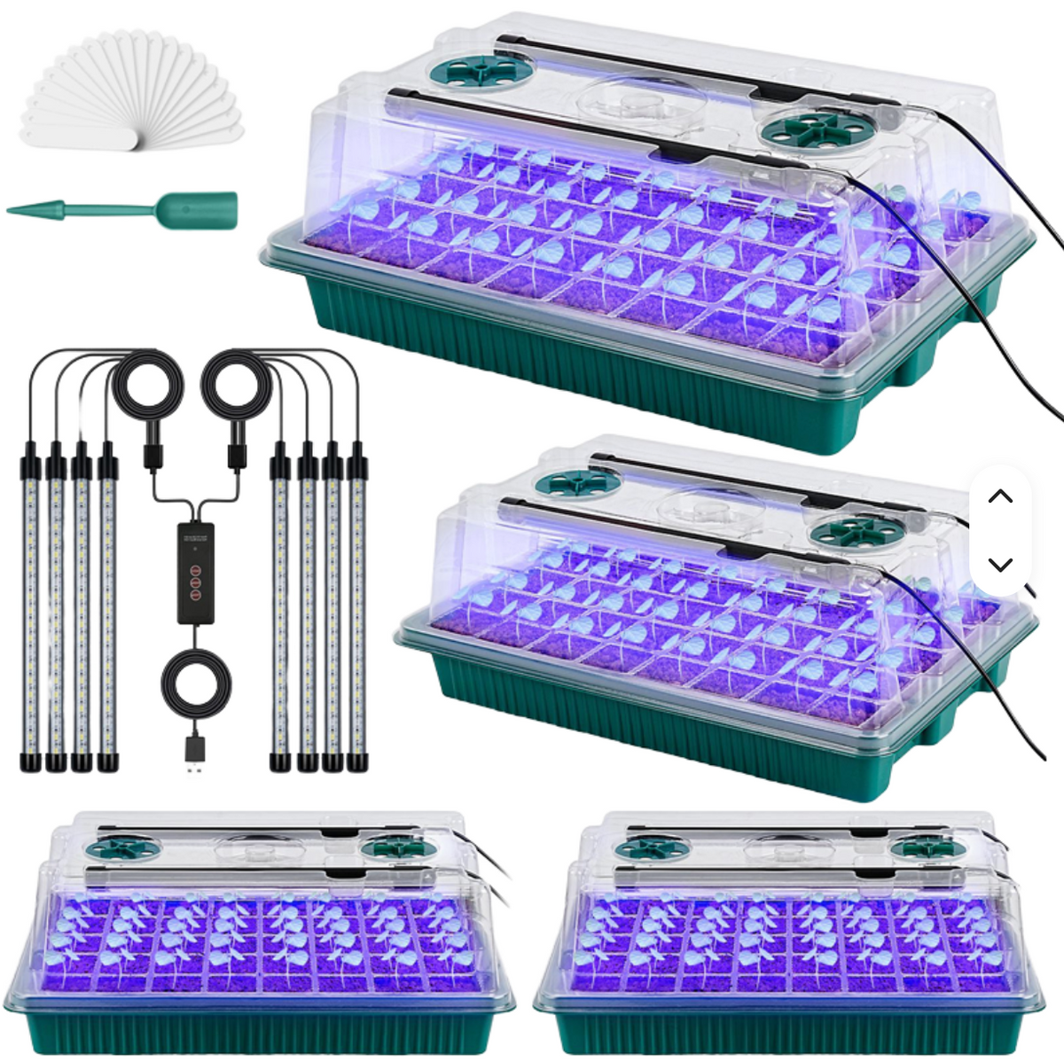 40-Cell Seedling Starter Tray with growth light