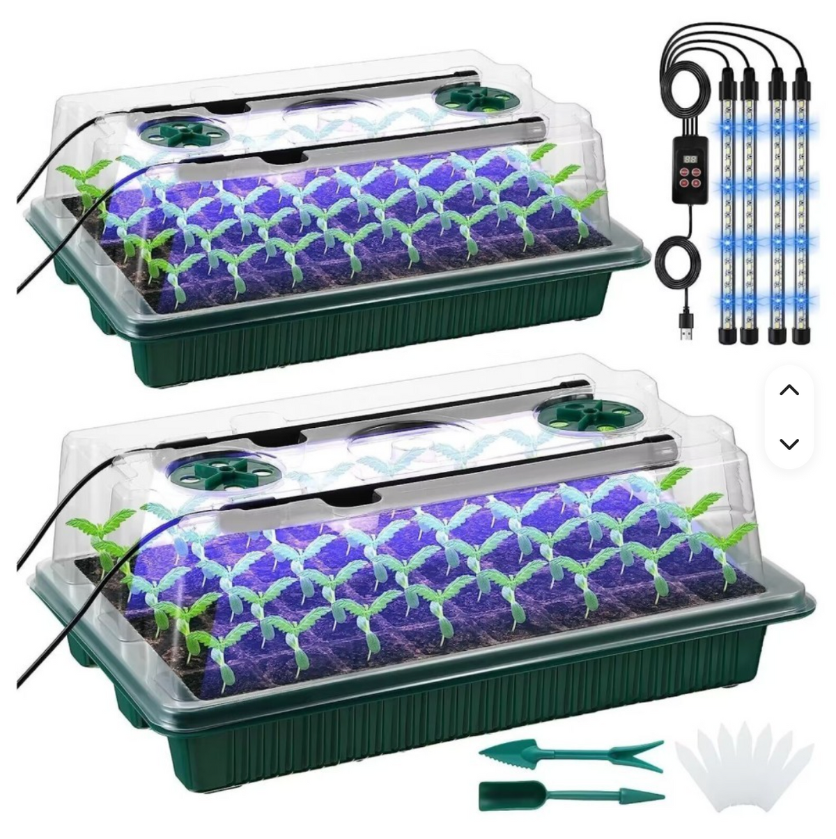40-Cell Seedling Starter Tray with growth light
