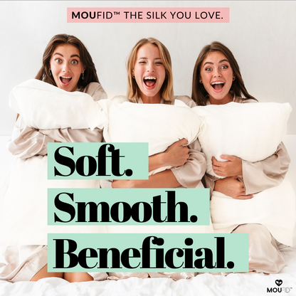 Pure Mulberry Silk Pillowcase - White