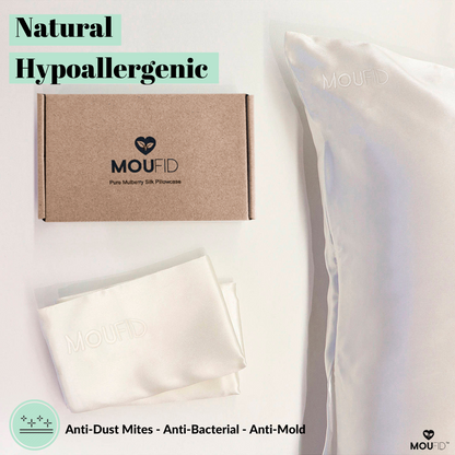 Pure Mulberry Silk Pillowcase - White